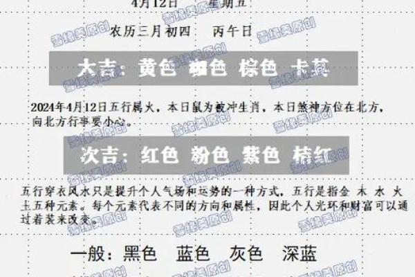 五行穿衣今日颜色2025年4月11日