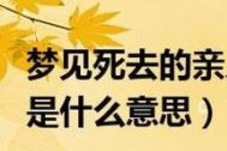 梦到死去的亲人代表什么